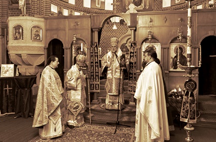 Sveta arhijerejska Liturgija u hramu Svetoga Georgija – Berlin